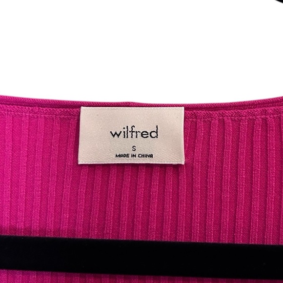 Aritzia Wilfred Gabrielle Dress- Pink Ribbed Sweater Dress- Size Small - Picture 11 of 13
